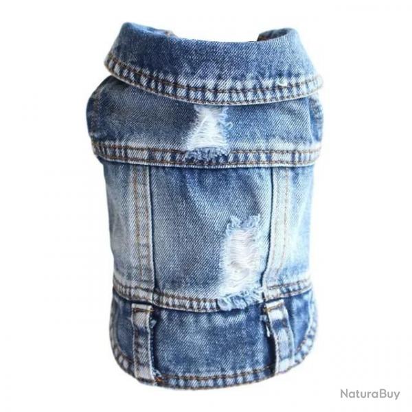 XS 2XL Denim chien vtements Cowboy chien manteau chiot vtements pour petits chiens jean veste chie