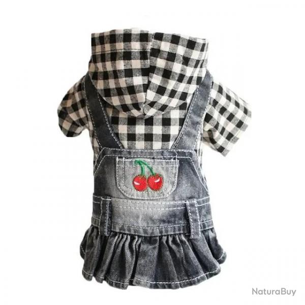 XS-2XL Denim chien vtements Cowboy chien manteau chiot vtements pour petits chiens jean veste chie