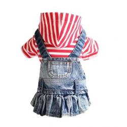2XL Denim chien vêtements Cowboy chien manteau chiot vêtements pour petits chiens jean veste chien g