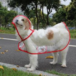Xs 8XL à la mode chien vêtements imperméable imperméable Transparent vêtements de pluie couleur bord