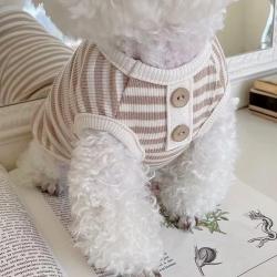Nouveau chien de compagnie rayé sweat chien vêtements pour petits chiens chiot vêtements d été doux 