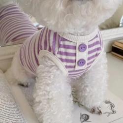 Nouveau chien de compagnie rayé sweat chien vêtements pour petits chiens chiot vêtements d été doux 