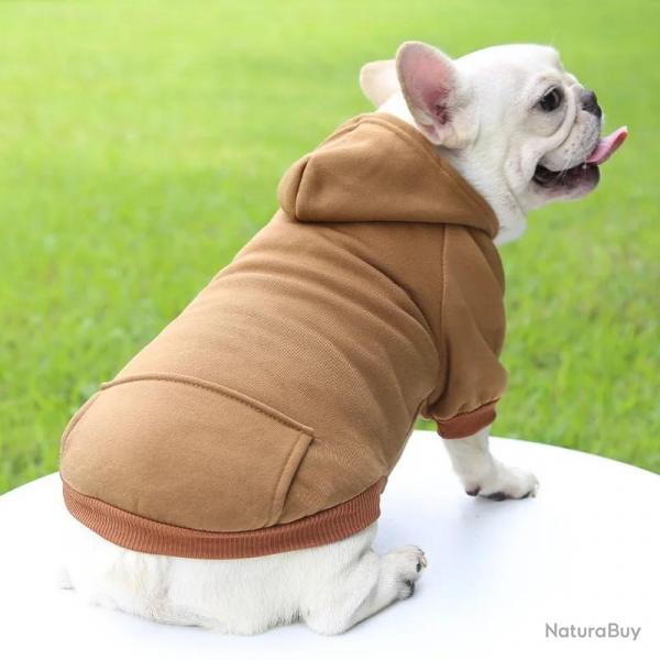 Sweat-shirt  capuche pour chien, pour petit et moyen chiot, manteau pour animaux de compagnie, vest