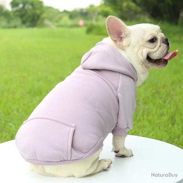 Sweat shirt  capuche pour chien. pour petit et moyen chiot. manteau pour animaux de compagnie. vest
