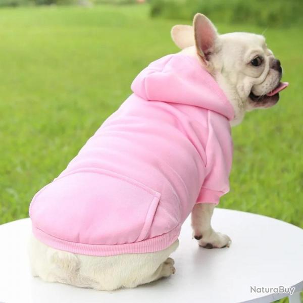 Sweat-shirt  capuche pour chien, pour petit et moyen chiot, manteau pour animaux de compagnie, vest