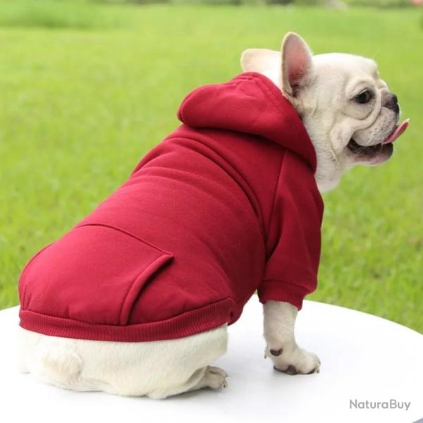 Sweat-shirt  capuche pour chien, pour petit et moyen chiot, manteau pour animaux de compagnie, vest