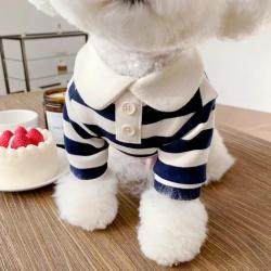 Polo d été pour chiens. vêtements pour chiots. Bichon Frise. Chihuahua. sweat shirt à rayures pour c