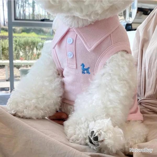 Polo d t pour chiens. vtements pour chiots. Bichon Frise. Chihuahua. sweat shirt  rayures pour c