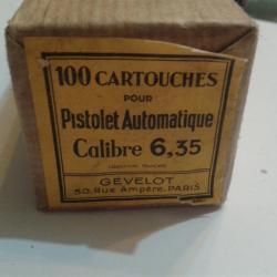 Pack vide de 100 cartouches GEVELOT calibre 6.35