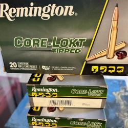Vends lot de 3 boites munitions Remington Core-Lokt Tipped 7 RM en 180 gr