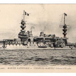 CPA - MARINE NATIONALE- " CHARLES MARTEL " Cuirasse d'Escadre N°3479