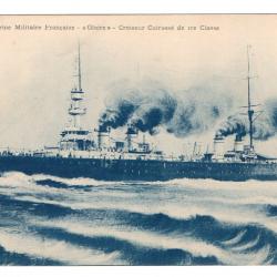 CPA - Marine Militaire Française -  " Gloire " Croiseur Cuirasse de 1er classe N°3477