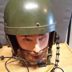 Superbe ancien casque tankiste français modèle 65 - complet - TBE