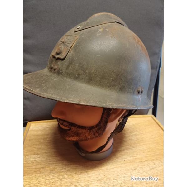 Superbe casque Adrian modle 26 de la Dfense Passive - WW2 - COMPLET