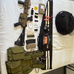 Lot complet réplique air soft full équiper et tout le matériel nécessaire pour s'équiper