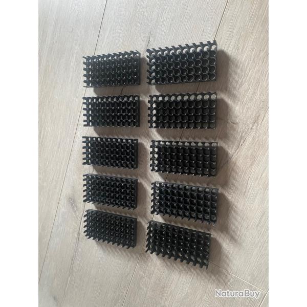 Lot de 10 plateaux pour tuis 9x19