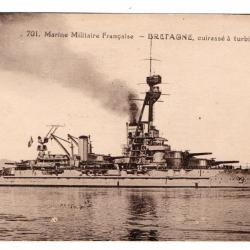 CPA - Marine Militaire Française -" BRETAGNE",cuirasse a turbines N°3313