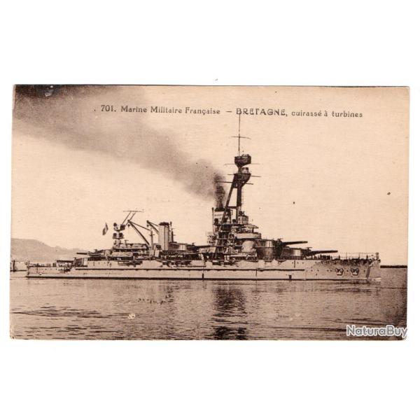 CPA - Marine Militaire Franaise -" BRETAGNE",cuirasse a turbines N3313