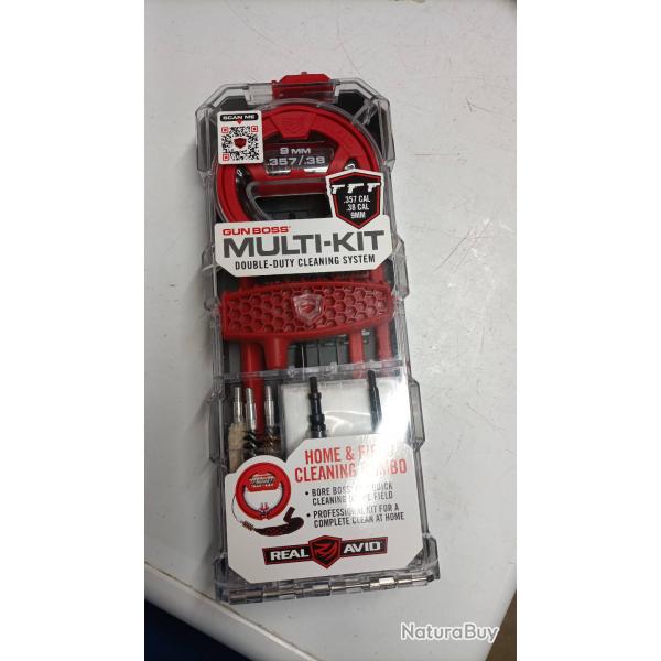 KIT NETTOYAGE GUN BOSS MULTI-KIT Cal.357 / .38 / 9mm | REAL AVID