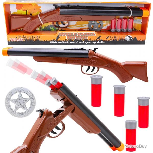 47cm Fusil Double Baril avec Effets Sonores et jection de Coquilles