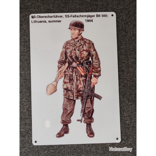 PLAQUE MTAL VINTAGE "FALLSCHIRMJAGER 1944"