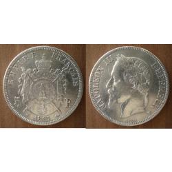 France 5 Francs 1867 Atelier BB Atelier Strasbourg Piece Argent Ecu Napoleon Franc