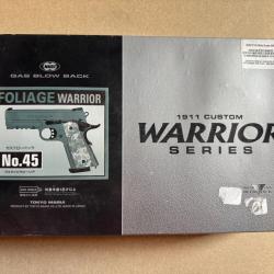 Réplique d'airsoft pistolet Tokyo marui GBB foliage warrior hi capa 4.3 colt 1911