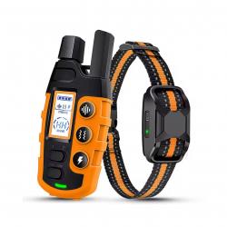 Colliers de Dressage Électrique Chien 5 à 55 kg 1000m - Étanche, Vibration, Bip Comportement Orange