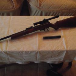 VEND CARABINE AUDAX EN 22 LR de cchez UNIQUE  avec lunette 4x20 et silencieux