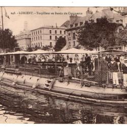 CPA - MARINE DE GUERRE -LORIENT - Torpilleur au Bassin du Commerce N°3490