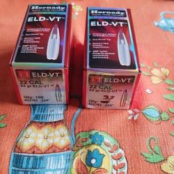 Ogives Hornady ELD-VT 62gr 0.224"