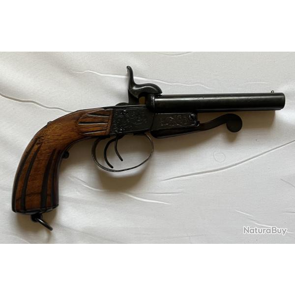 Vend pistolet  broches  canons juxtaposs de fabrication Belge