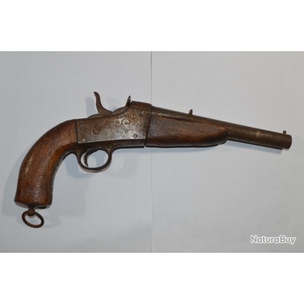 Pistolet Espagnol CAL 44 La PERDIZ Placencia, Espagne - 1860 -1873 Systme Rolling block HS