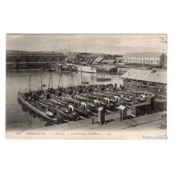 CPA - MARINE MILITAIRE -" CHERBOURG "- L'Arsenal - Le Poste des Torpilleurs N3492