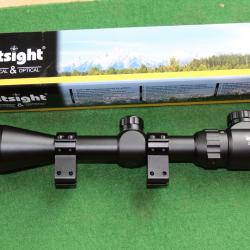 lunette 3-9x40EG avec son montage à colliers 25,4 pour rail de11m/m BESTSIGHT tactical/optical