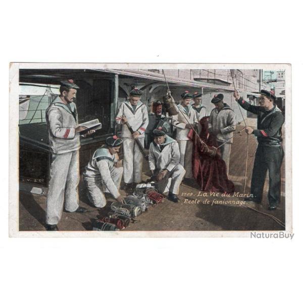 CPA - MARINE MILITAIRE -La Vie du Marin - cole de Faonnage N3258