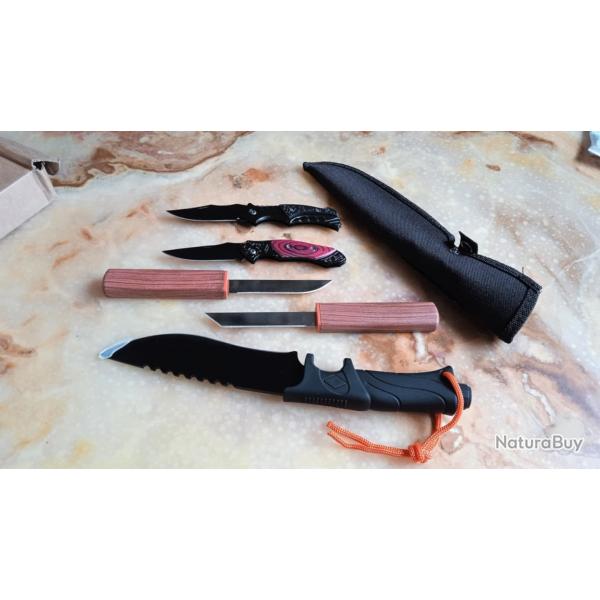 lot de couteaux dcoration collection survie camping pche chasse neuf
