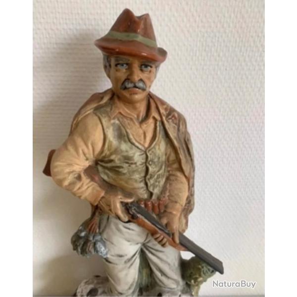 Le chasseur et son chienBouteille Scne de chasse en cramique  de 197842 cmCadeau original