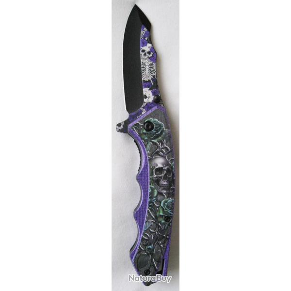 COUTEAU DE COLLECTION  SKULL - Rf.908