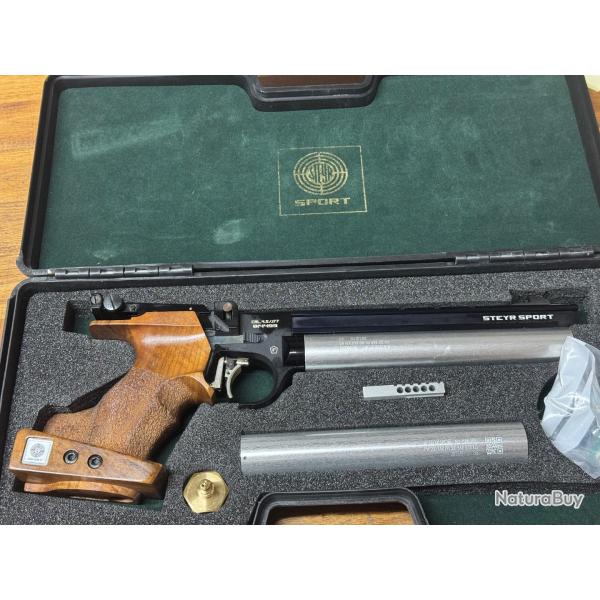 Pistolet de comptition 10m Steyr LP50 - 4.5mm - Droitier - Crosse Morini taille L - AD003