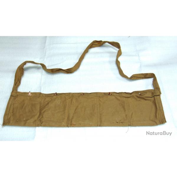 BANDOLEER SACOCHE EN TOILE ALLEGEMENT 50 cartouches 303 BRITISH MKIV  avril 1945