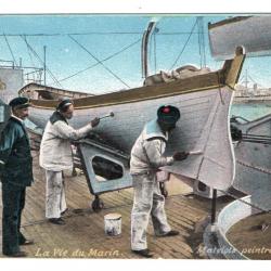 CPA - MARINE MILITAIRE - La Vie du Marin - Matelots peintres N°3432