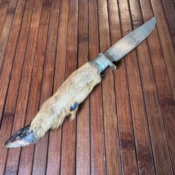 COUTEAU ALLEMAND SOLINGEN SCHNEIDTEUFEL MANCHE PATTE DE CHEVREUIL