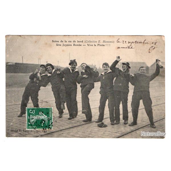 CPA - MARINE MILITAIRE - La Vie du Marin - Une Joyeuse Bambe - Vive la Flotte  N3428