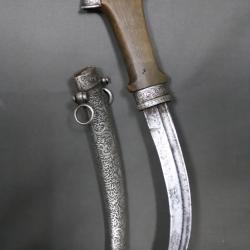 Dague Marocaine dite koumya à lame griffe de lion - Maroc, 19ème siècle