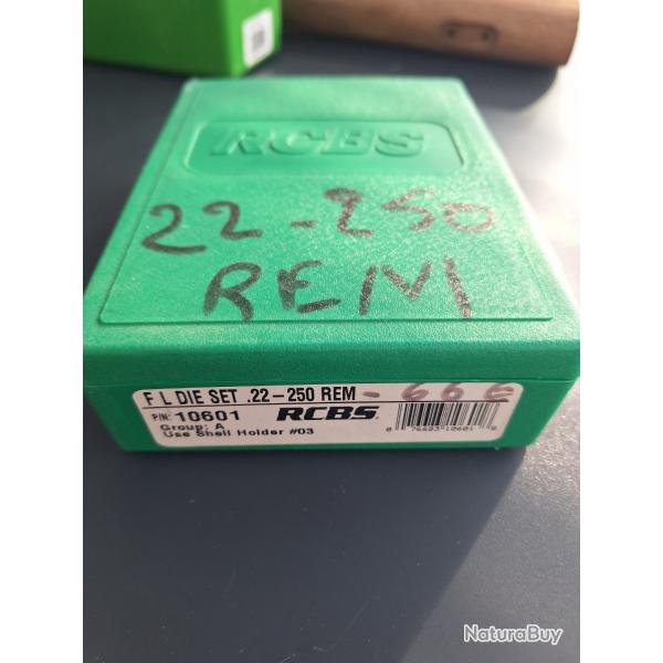 Jeu d'outils RCBS 22-250 REM, Rf 10601