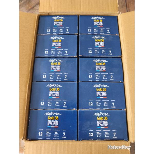 Un carton de 250 fob matrise gold 36 num7