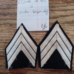 Deux grade de bras à coudre sergent-chef