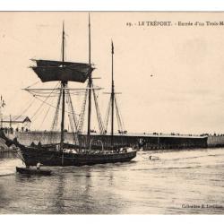 CPA - MARINE - LE TREPORT -Entrée d'un Trois Mats N°1756