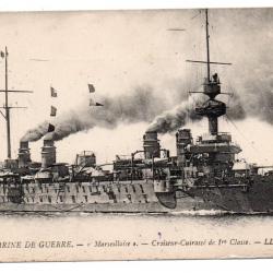 CPA - MARINE DE GUERRE - Marseillaise -Croiseur-Cuirasse de 1er Classe  N°3123